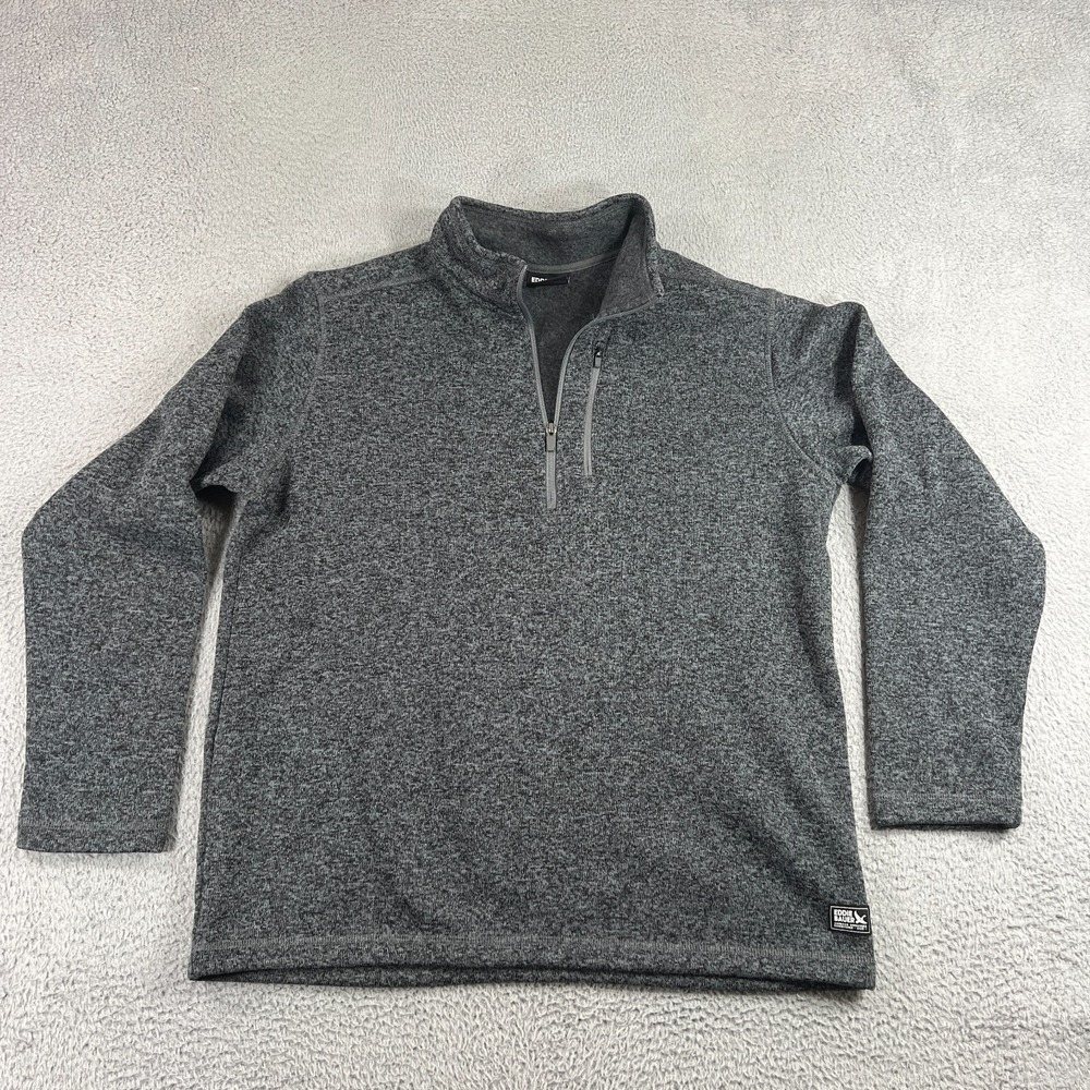 Eddie Bauer Men's Gray Radiator Fleece 1/4-Zip Pullover Sweater XL